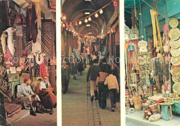 Tunis Les souks rues commerciales de la vieil