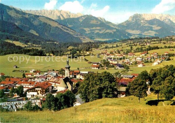 Reit Winkl Panorama Blick zum Kaisergebirge