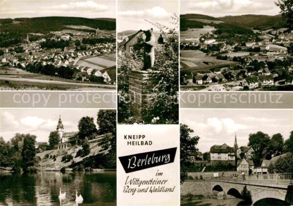 Bad Berleburg Teilansichten Kneipp Heilbad Panorama W