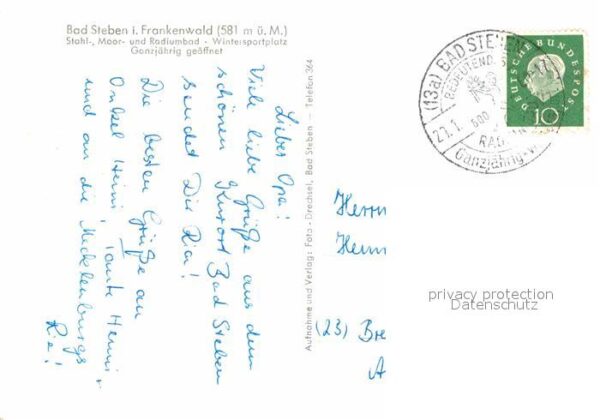 Bad Steben Staatliches Kurheim Kurhaus Kurpark Rat – Bild 2