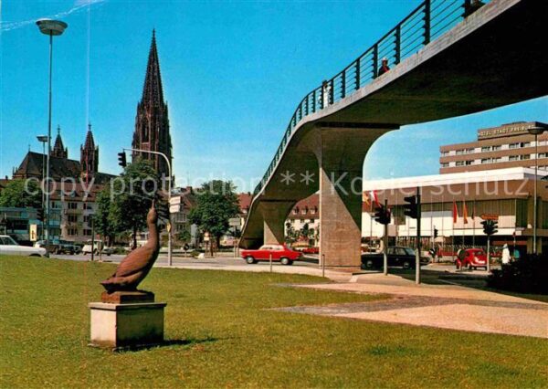 Freiburg Breisgau Münster Karlssteg Karlsbau Skulptur