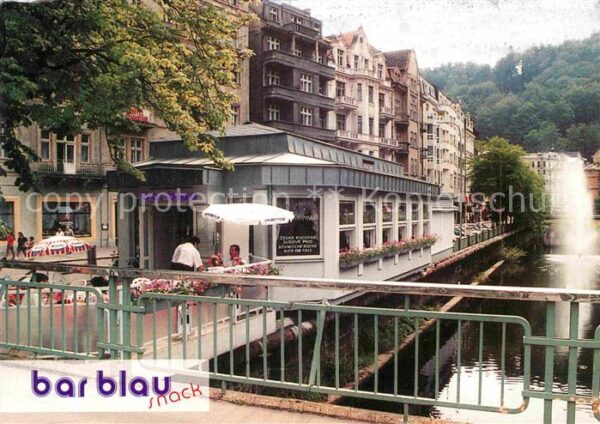 Karlovy Vary Snack Restaurant bar blau Fluss Tepla i