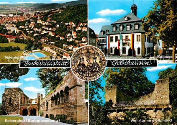 Gelnhausen Teilansicht Rathaus Kaiserpfalz Barbaro