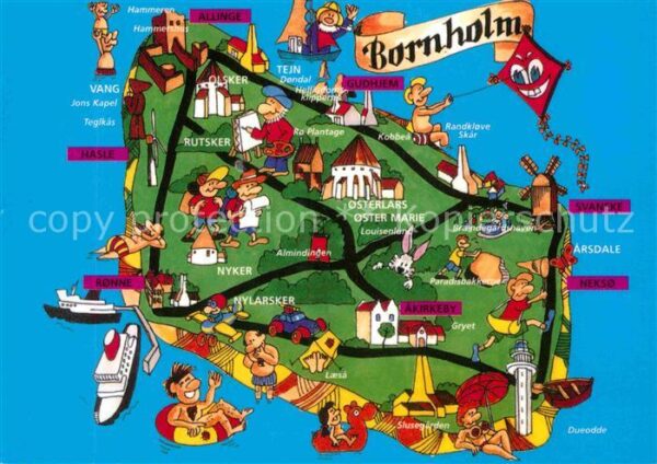 Bornholm Landkarte