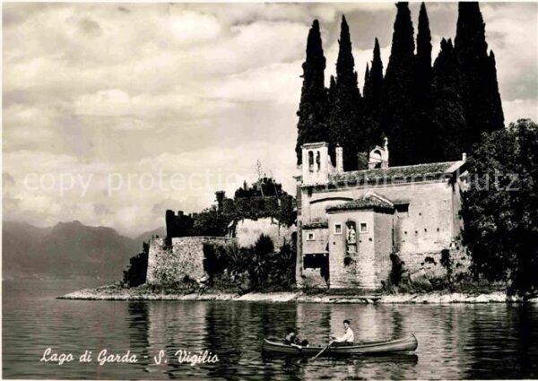San Vigilio Lago di Garda Landzunge Gardasee Bootfahren