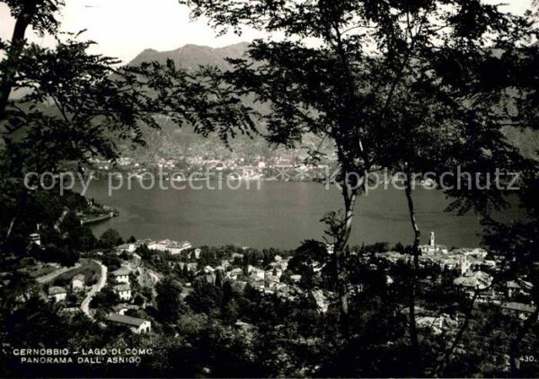 Cernobbio Lago di Como Panorama dall Asnigo Comer See