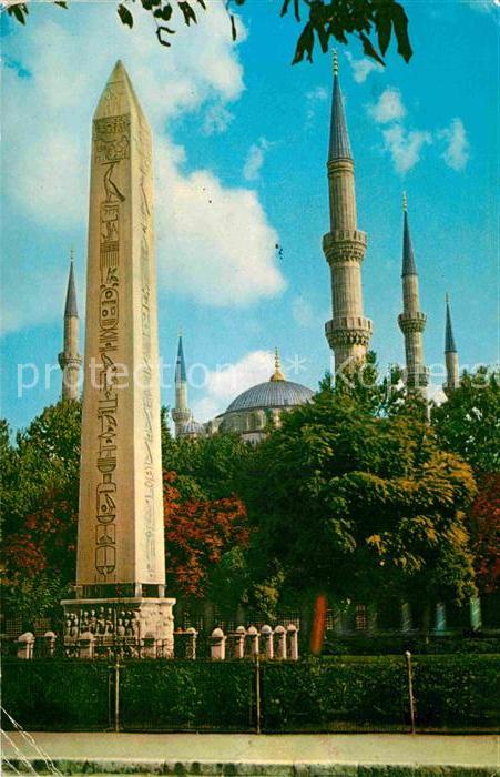 Istanbul Constantinopel Egyptian Obelisque Blue Mosque