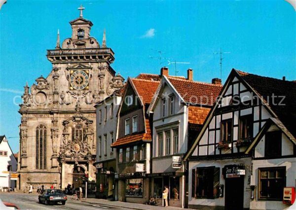 Bueckeburg Langestrasse und Stadtkirche