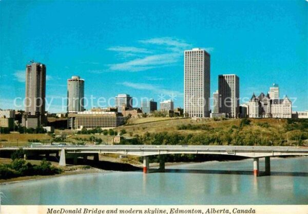 Edmonton Alberta MacDonald Bridge Saskatchewan River and