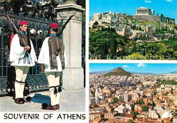 Athens Athen Wache Akropolis Stadtpanorama