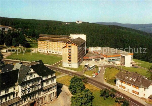 Oberhof Thueringen Blick zum FDGB Erholungsheim Fritz Wein