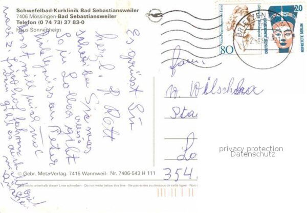 Bad Sebastiansweiler Schwefelbad Kurklinik Haus Sonnenheim – Bild 2