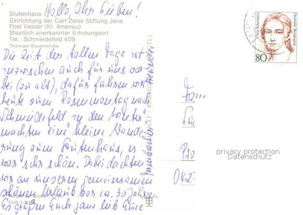 Schmiedefeld Rennsteig Erholungsheim Stutenhaus Einrichtung Ca – Bild 2