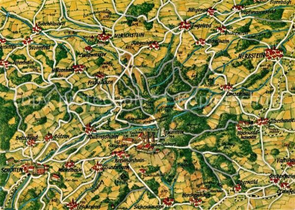 Schotten Hessen Vogelsberg und Umgebung Landkarte