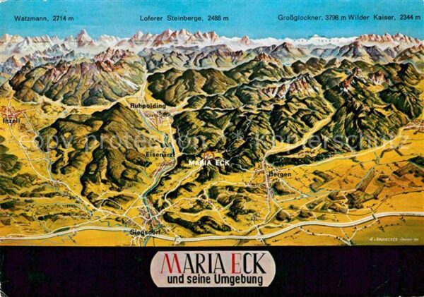 Maria Eck und seine Umgebung Alpenpanorama aus de