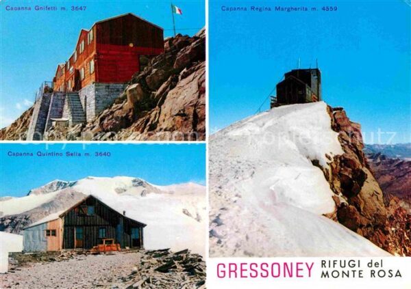 Gressoney St Jean Rifugi del Monte Rosa Berghütten