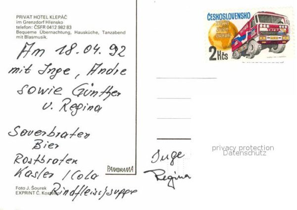 Hrensko Hotel Klepac Restaurant – Bild 2