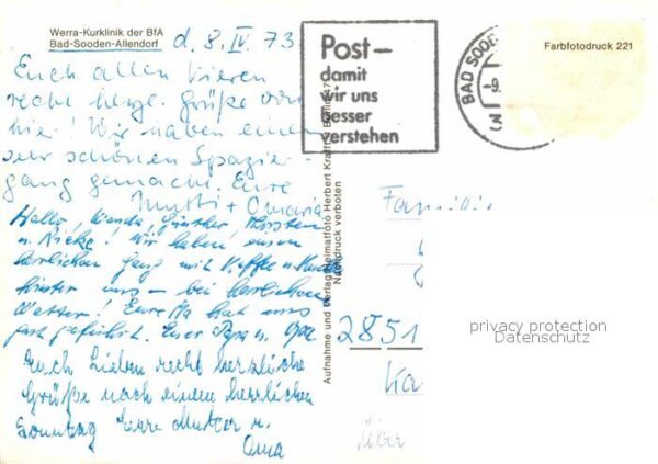 Bad Sooden-Allendorf Werra Kurklinik der BfA Restaurant Wass – Bild 2
