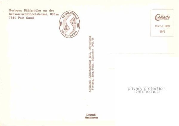 Sand Buehl Kurhaus Bühlerhöhe an der Schwarzwaldho – Bild 2