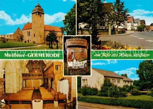 Germerode Ortsmotiv Erholungsort Kirche Wohnhäuse