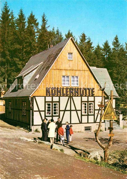 Sosa Erzgebirge Gaststätte Köhlerhütte an der Talsperre