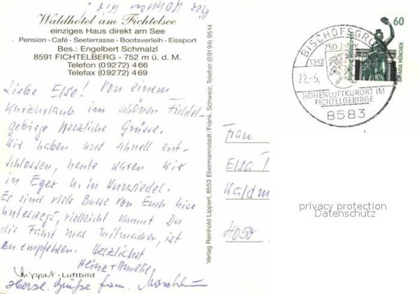 Fichtelberg Bayreuth Waldhotel am Fichtelsee Fliegeraufnahme – Bild 2