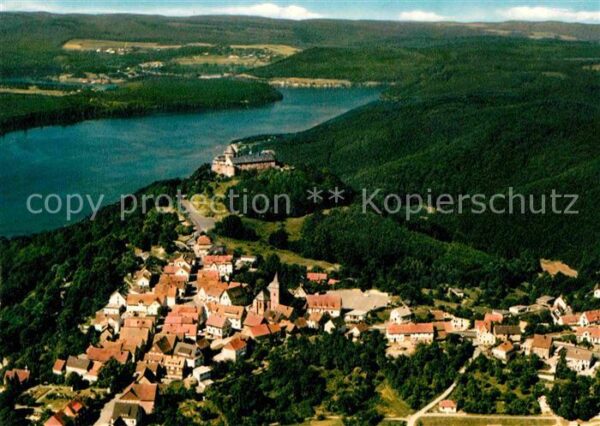 Waldeck Edersee Luftkurort Fliegeraufnahme