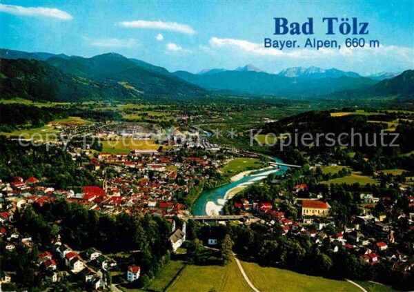 Bad Toelz Heilklimatischer Kurort Blick über den