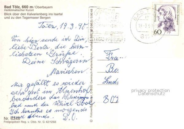 Bad Toelz Heilklimatischer Kurort Blick über den – Bild 2