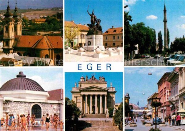 Eger Ungarn Kirche Denkmal Minarett Kathedrale Stra