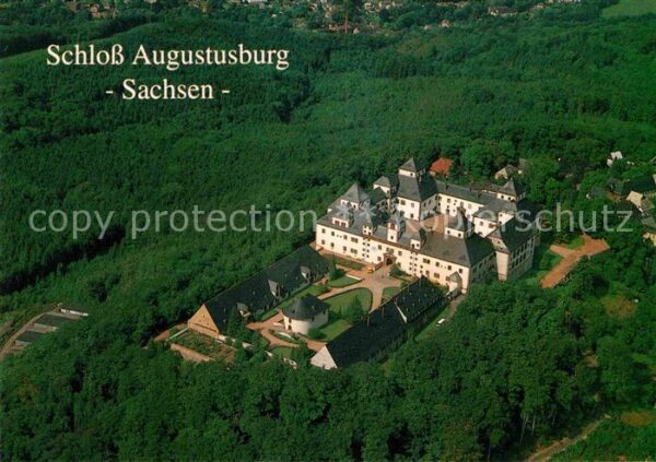 Augustusburg Renaissance Schloss Fliegeraufnahme