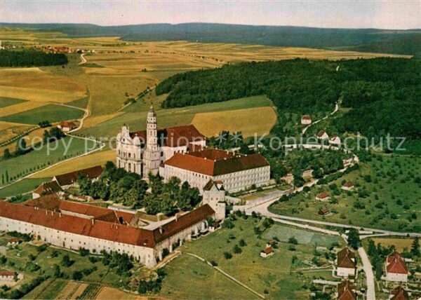 Neresheim Benediktinerkloster Fliegeraufnahme
