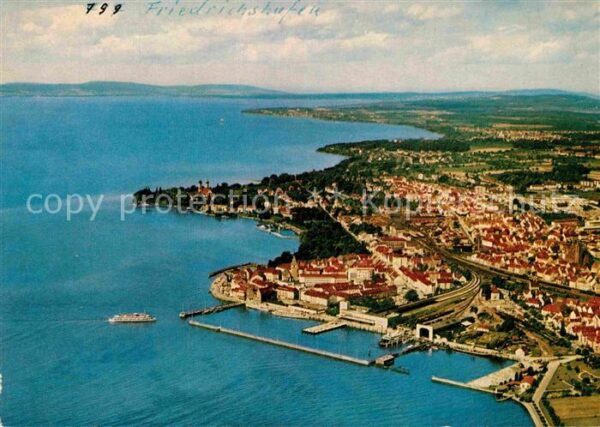 Friedrichshafen Bodensee Hafen Fliegeraufnahme