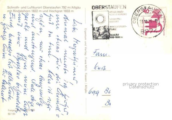Oberstaufen Schroth und Luftkurort mit Rindalphorn – Bild 2