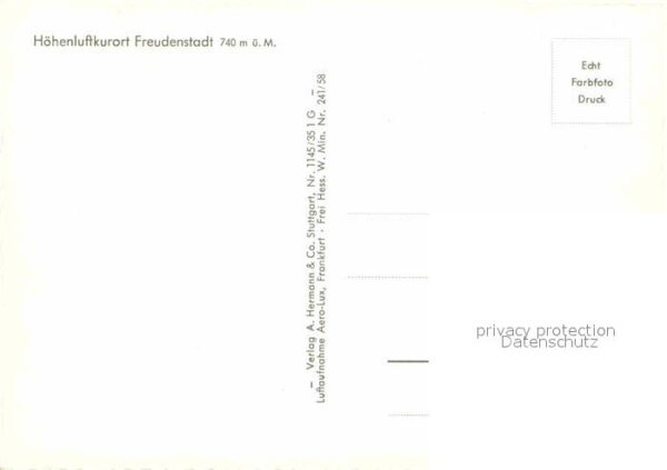 Freudenstadt Höhenluftkurort im Schwarzwald Fliegera – Bild 2