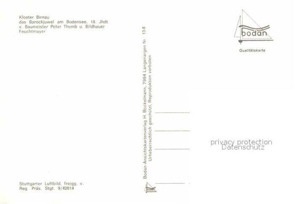 Birnau Kloster Barock 18. Jhdt. Baumeister Pet – Bild 2