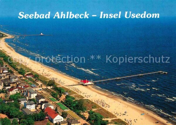 Ahlbeck Ostseebad Strand Seebrücke Fliegeraufnahme