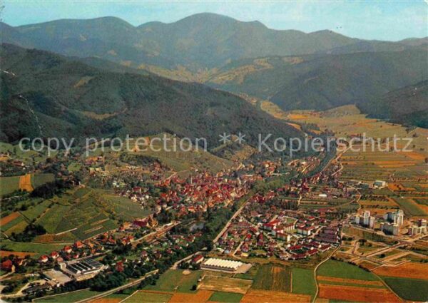 Staufen Breisgau Blick zum Schwarzwald Fliegeraufnahme