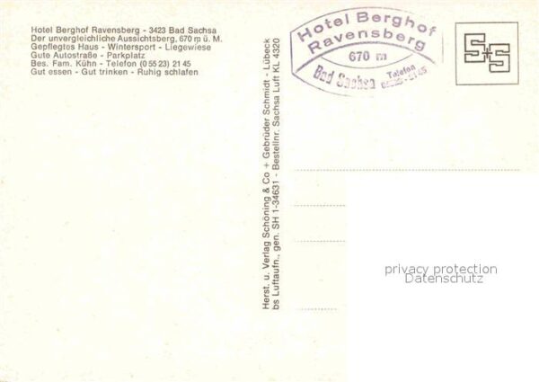 Bad Sachsa Harz Hotel Berghof Ravensberg Aussichtsberg – Bild 2