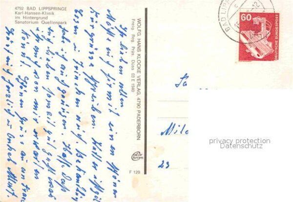 Bad Lippspringe Karl Hansen Klinik Sanatorium Quellenpa – Bild 2