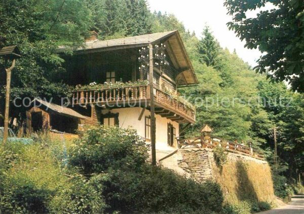 Schwarzburg Thueringer Wald Schweizerhaus im Schwarzatal Gaststätte