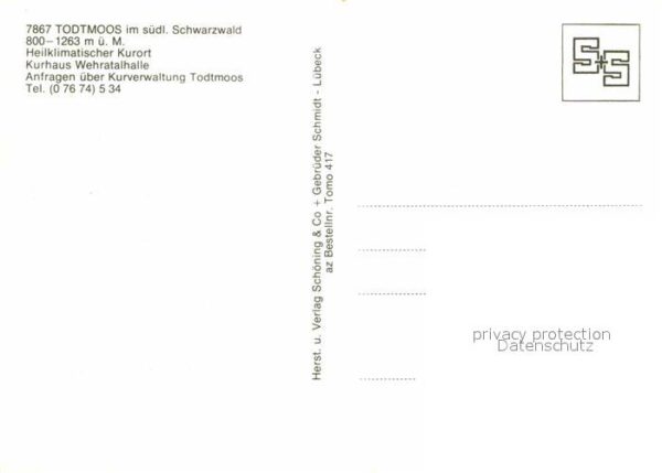 Todtmoos Kurort im Schwarzwald Kurhaus Wehratalh – Bild 2