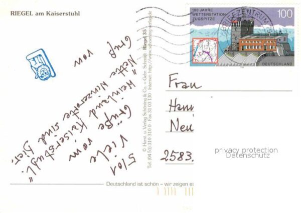 Riegel Kaiserstuhl Ortsmotive Bäckerei Fachwerkhaus Brücke – Bild 2