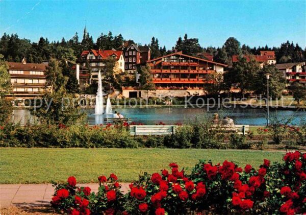 Hahnenklee-Bockswiese Harz Kurpark mit Blick auf Kurparksee und Se