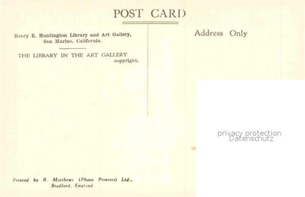 Bibliothek Library Henry E. Huntington San Marino Californ – Bild 2