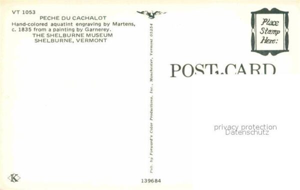 Wal Pottwal Peche du Cachalot Künstlerkarte – Bild 2