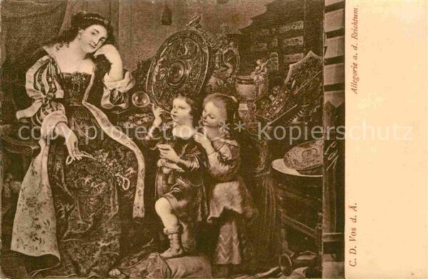Kuenstlerkarte Alte Kuenstler Cornelis de Vos Allegorie an dem Reicht