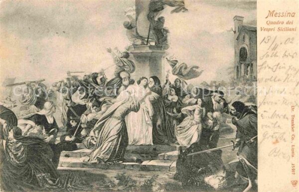 Kuenstlerkarte Quadro dei Vespri Siciliani Messina