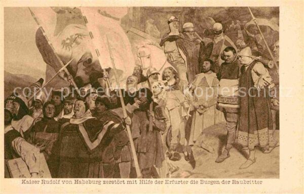 Kuenstlerkarte Peter Jansen Kaiser Rudolf von Habsburg