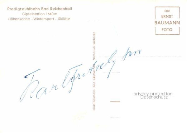 Foto Baumann E. Nr. 1208 Berghotel Predigtstuhl Bad Reichen – Bild 2